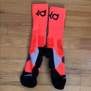 Kevin Durant elite socks neon orange